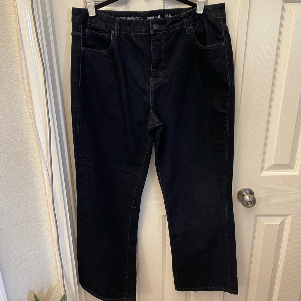Avenue 18 dark rinse bootcut jeans